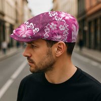 Vintage Pink Polynesia Jeff Hat Plumeria With Hibiscus Tropical Vibes - Polynesian Pride