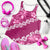 Vintage Pink Polynesia Women Racerback Tank Plumeria With Hibiscus Tropical Vibes - Polynesian Pride