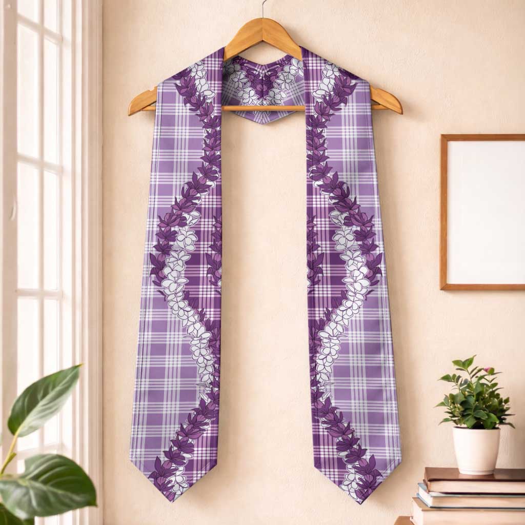 Violet Hawaii Palaka Graduation Stole Hawaiian Honohono Lei