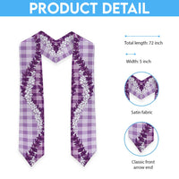 Violet Hawaii Palaka Graduation Stole Hawaiian Honohono Lei