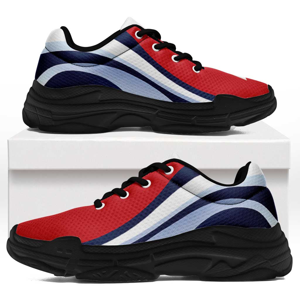 Wallis And Futuna Chunky Sneakers Flag-Inspired Curve Style