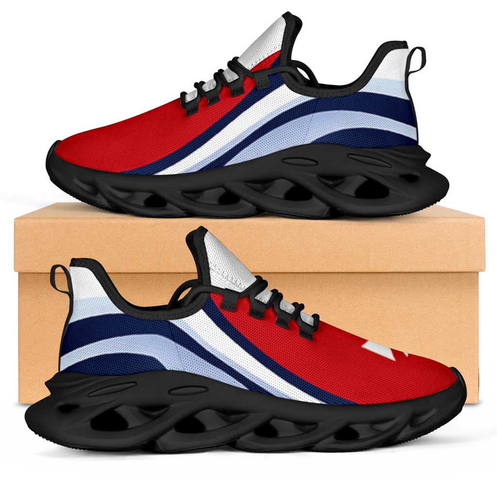 Wallis And Futuna Clunky Sneakers Flag-Inspired Curve Style