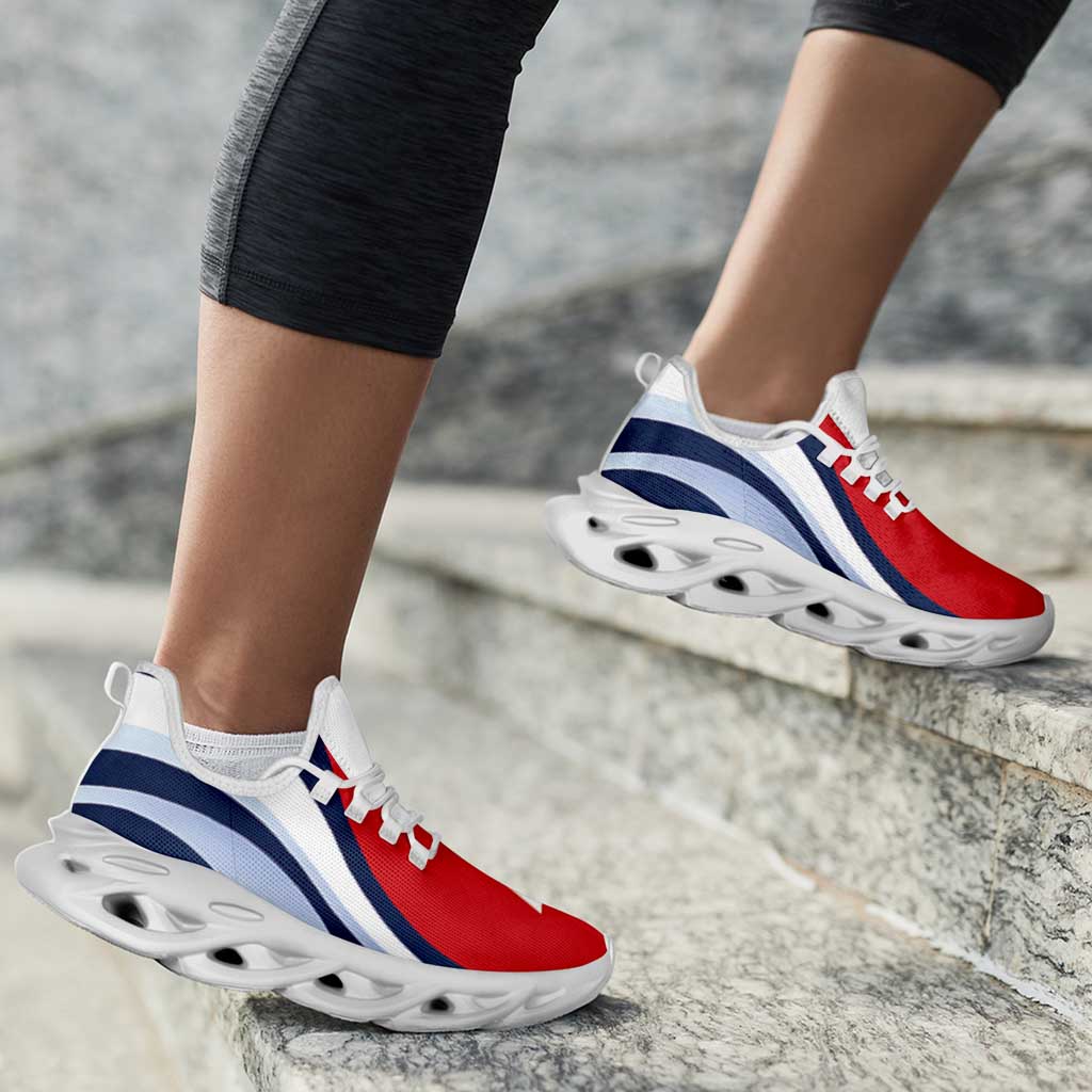 Wallis And Futuna Clunky Sneakers Flag-Inspired Curve Style