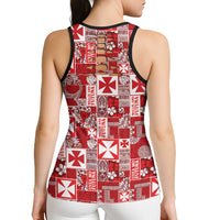 Wallis Et Futuna Kilisimasi Fiefia Hollow Tank Top Pacific Patchwork Xmas Vibes - Polynesian Pride