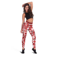 Wallis Et Futuna Kilisimasi Fiefia Leggings Pacific Patchwork Xmas Vibes - Polynesian Pride