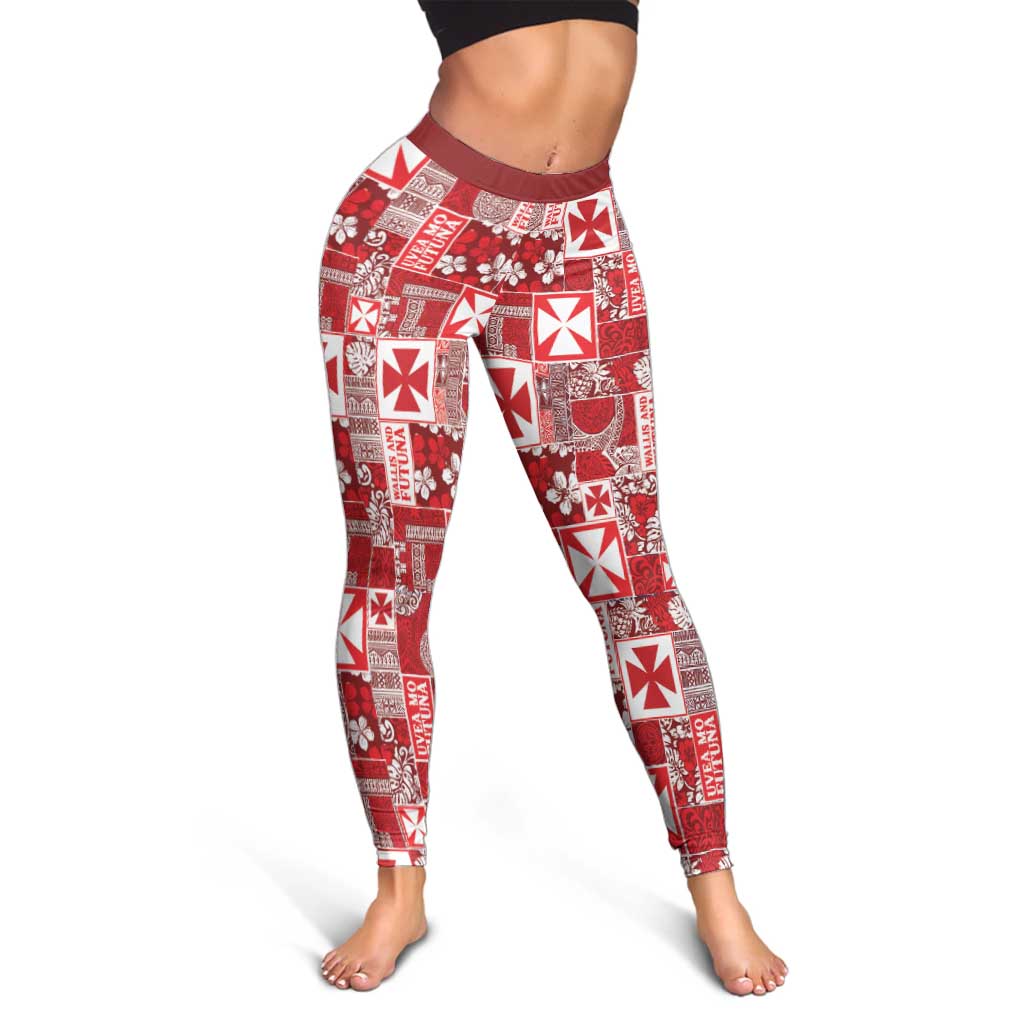 Wallis Et Futuna Kilisimasi Fiefia Leggings Pacific Patchwork Xmas Vibes - Polynesian Pride