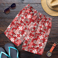 Wallis Et Futuna Kilisimasi Fiefia Shorts for Men Pacific Patchwork Xmas Vibes - Polynesian Pride
