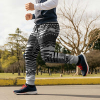 White Samoa Pea Tattoo Inspired Jogger Pants