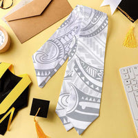 White Sunday Lotu Tamaiti Graduation Stole Polynesian Wave Pastel Gray - Polynesian Pride