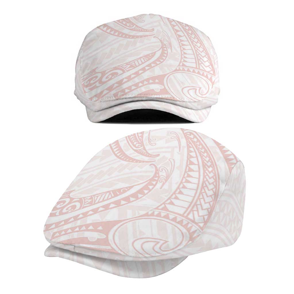 White Sunday Lotu Tamaiti Jeff Hat Polynesian Wave Pastel Blush - Polynesian Pride