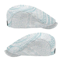 White Sunday Lotu Tamaiti Jeff Hat Polynesian Wave Pastel Cyan - Polynesian Pride