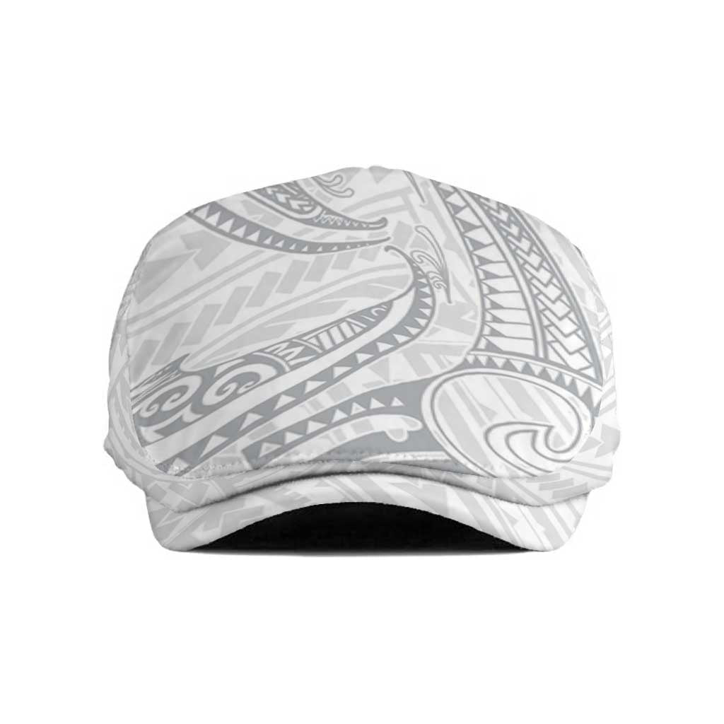 White Sunday Lotu Tamaiti Jeff Hat Polynesian Wave Pastel Gray - Polynesian Pride