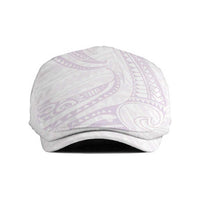 White Sunday Lotu Tamaiti Jeff Hat Polynesian Wave Pastel Mauve - Polynesian Pride