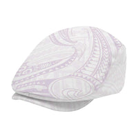 White Sunday Lotu Tamaiti Jeff Hat Polynesian Wave Pastel Mauve - Polynesian Pride