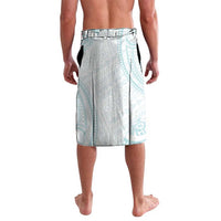 White Sunday Lotu Tamaiti Lavalava Polynesian Wave Pastel Cyan - Polynesian Pride