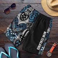 World Cricket New Zealand Shorts for Men Kia kaha nga Potae Pango LT9 Black - Polynesian Pride