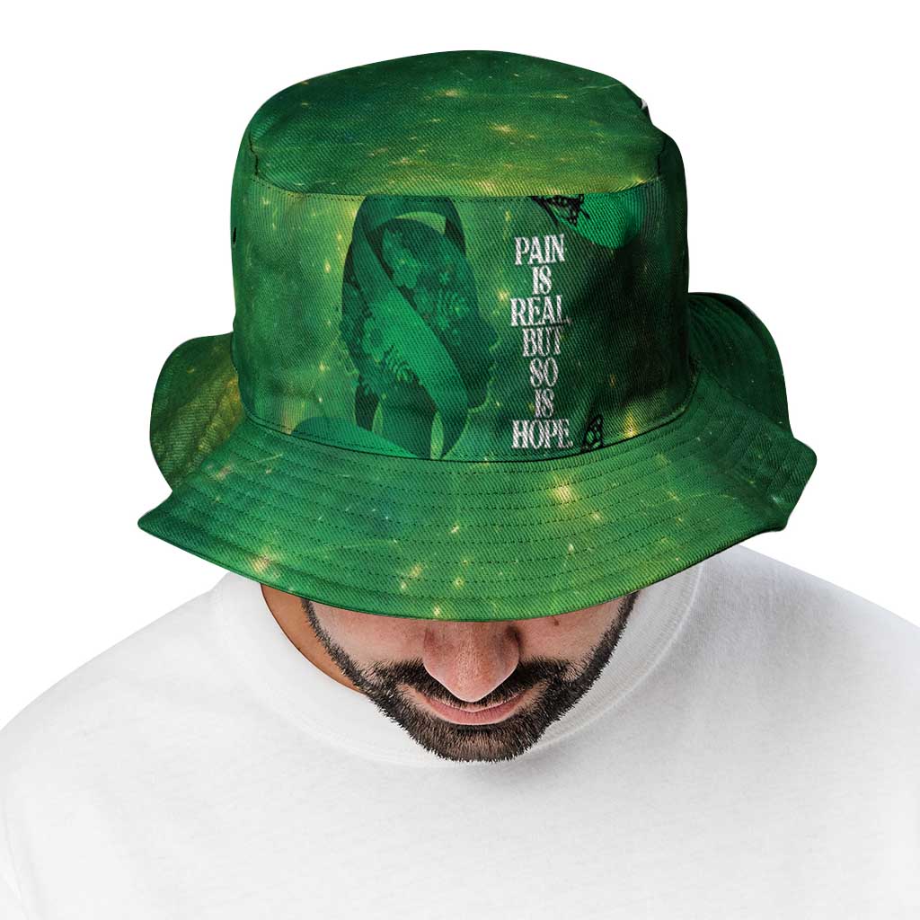 World Mental Health Awareness Month Bucket Hat Warriors Brave Strong Galaxy Vibes - Polynesian Pride