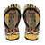 Yellow Aotearoa Kowhaiwhai Pattern Flip Flops NZ Maori Quilt Style - Polynesian Pride