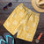 Yellow Palaka Quilt Hawaii Shorts for Men Traditional Hawaii-plaid Pattern - Polynesian Pride