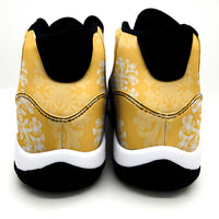 Yellow Palaka Quilt Hawaii Sneakers J11 Traditional Hawaii-plaid Pattern - Polynesian Pride