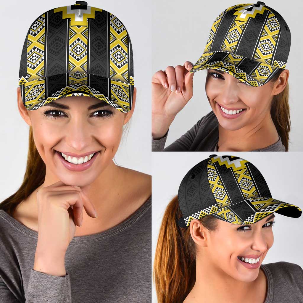 Yellow Taniko Aotearoa Classic Cap Niho Taniwha Mix Poutama LT14