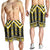 Yellow Taniko Aotearoa Shorts for Men Niho Taniwha Mix Poutama LT14