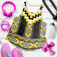 Yellow Taniko Aotearoa Women Racerback Tank Niho Taniwha Mix Poutama LT14