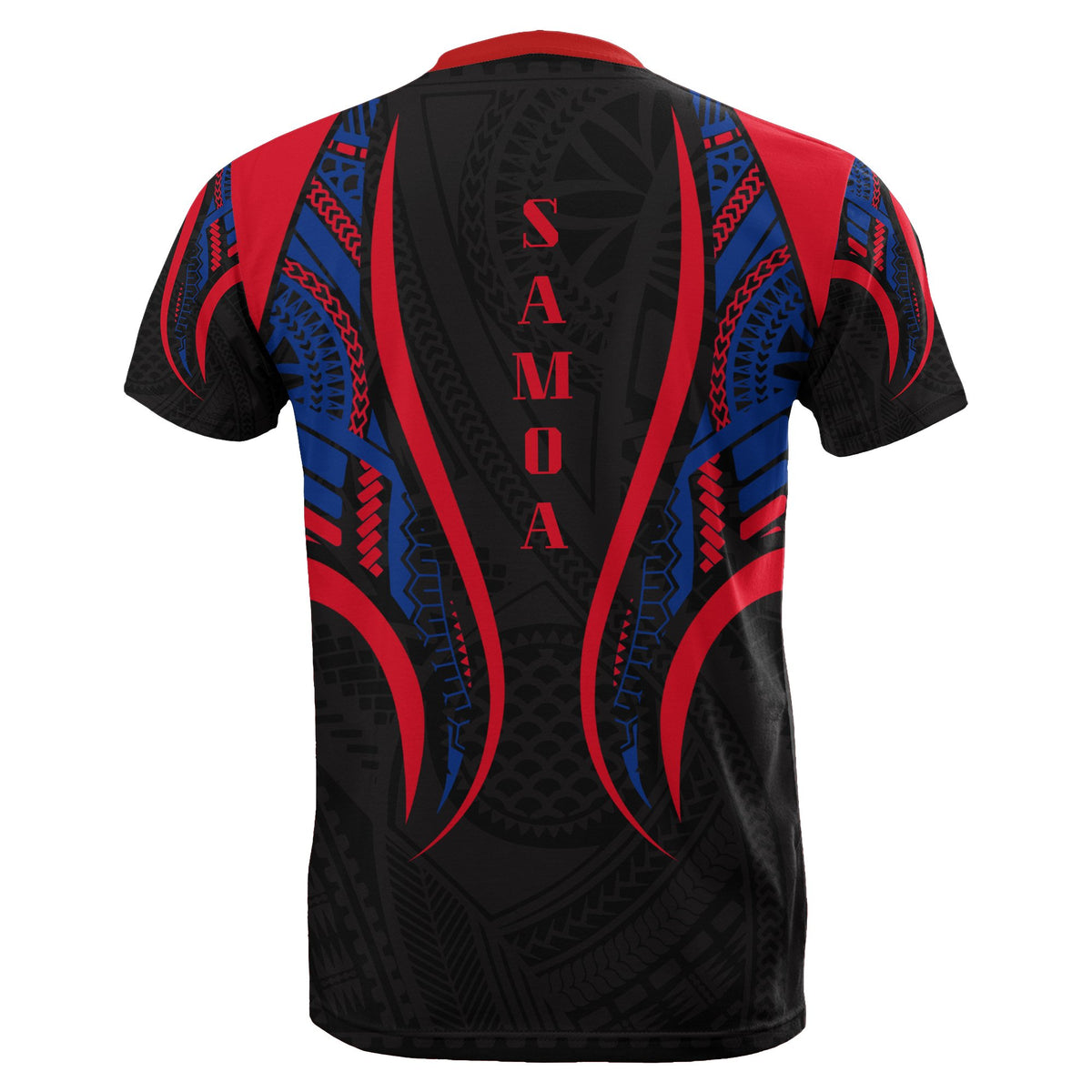 Samoa T Shirt Samoan Coat of Arms Polynesian Stylized - Polynesian Pride