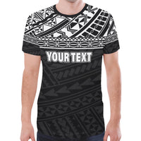Polynesian All Over Custom T Shirt Polynesian Tattoo Style Black - Polynesian Pride