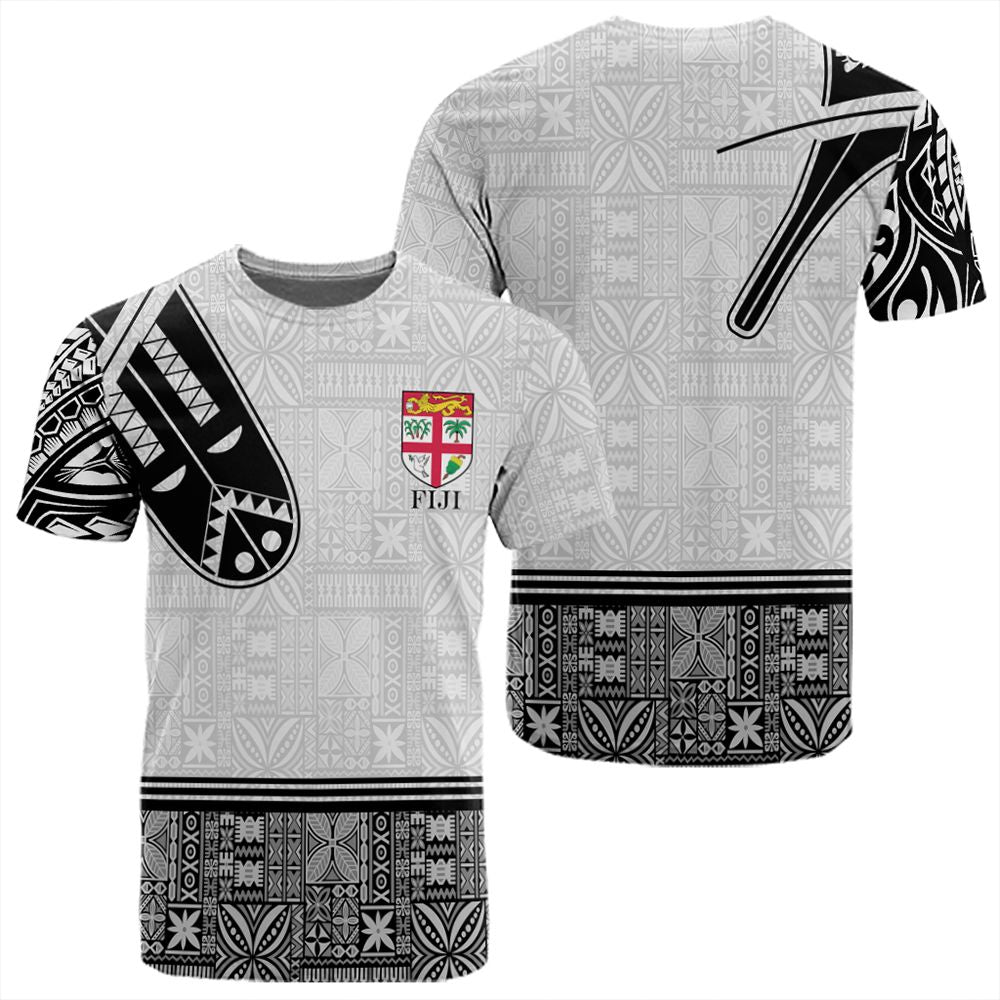 Fiji Strong T Shirt Fijian Tapa - Polynesian Pride
