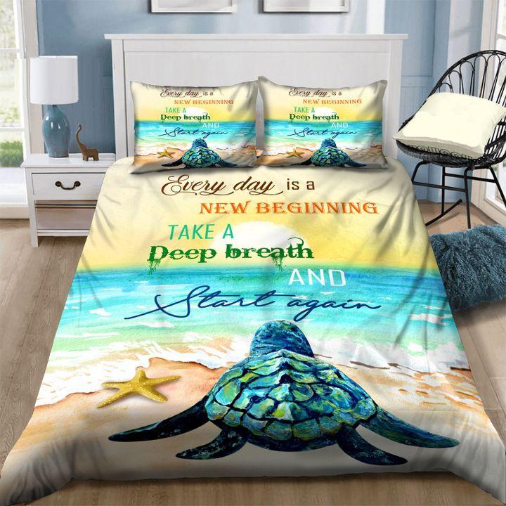 Hawaii Blue Turtle Bedding Set - Sunrise - AH yellow - Polynesian Pride