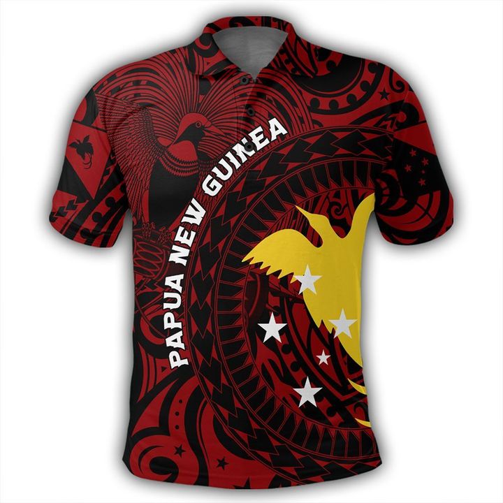 Papua New Guinea Polo Shirt Papua New Ghini Style Polo Shirt Unisex Red - Polynesian Pride