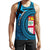 Fiji Islands Men Tank Top Circle - Fijian Tapa Blue Blue - Polynesian Pride