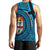 Fiji Islands Men Tank Top Circle - Fijian Tapa Blue - Polynesian Pride