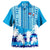 Fiji Hawaiian Shirt - Fijian Tapa Flag Blue - Polynesian Pride