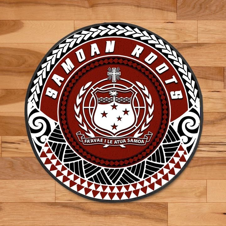 Samoa Home Set - Samoa Roots Round Carpet - Polynesian Pride