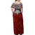 Pattern Ngatu Tonga Off Shoulder Long Dress - Polynesian Pride