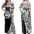 Sila Tonga Hibiscus Polynesian Pattern Off Shoulder Long Dress Women Black - Polynesian Pride