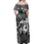 Polynesian Pride Dress - Hawaiian Hibiscus Sea Turtle Swim Polynesian Off Shoulder Long Dress - Polynesian Pride