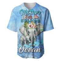 Mother's Day Elephant Watercolor Style Mix Polynesian Pattern Baseball Jersey TS07 - Polynesian Pride