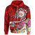 Hawaii Polynesian Zip up Hoodie Hawaii Seal With Turtle Plumeria (Red) Unisex Red - Polynesian Pride