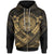 American Samoa Custom Zip up Hoodie AS Gold Seal Polynesian Patterns Unisex Gold - Polynesian Pride