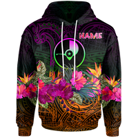 YAP Custom Hoodie Summer Hibiscus Unisex Reggae - Polynesian Pride