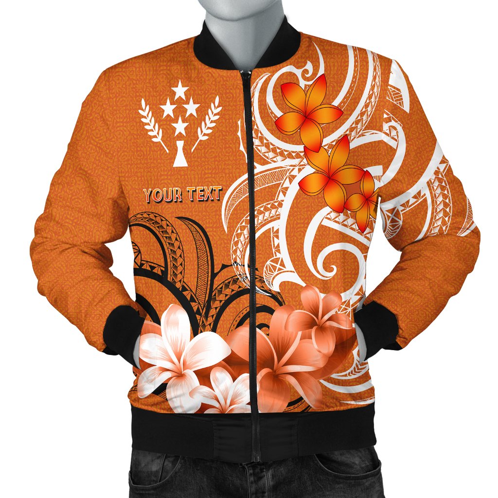 Custom Kosrae Personalised Men's Bomber Jacket - Kosrae Spirit Orange - Polynesian Pride