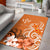 Custom Kosrae Personalised Area Rug - Kosrae Spirit Orange - Polynesian Pride