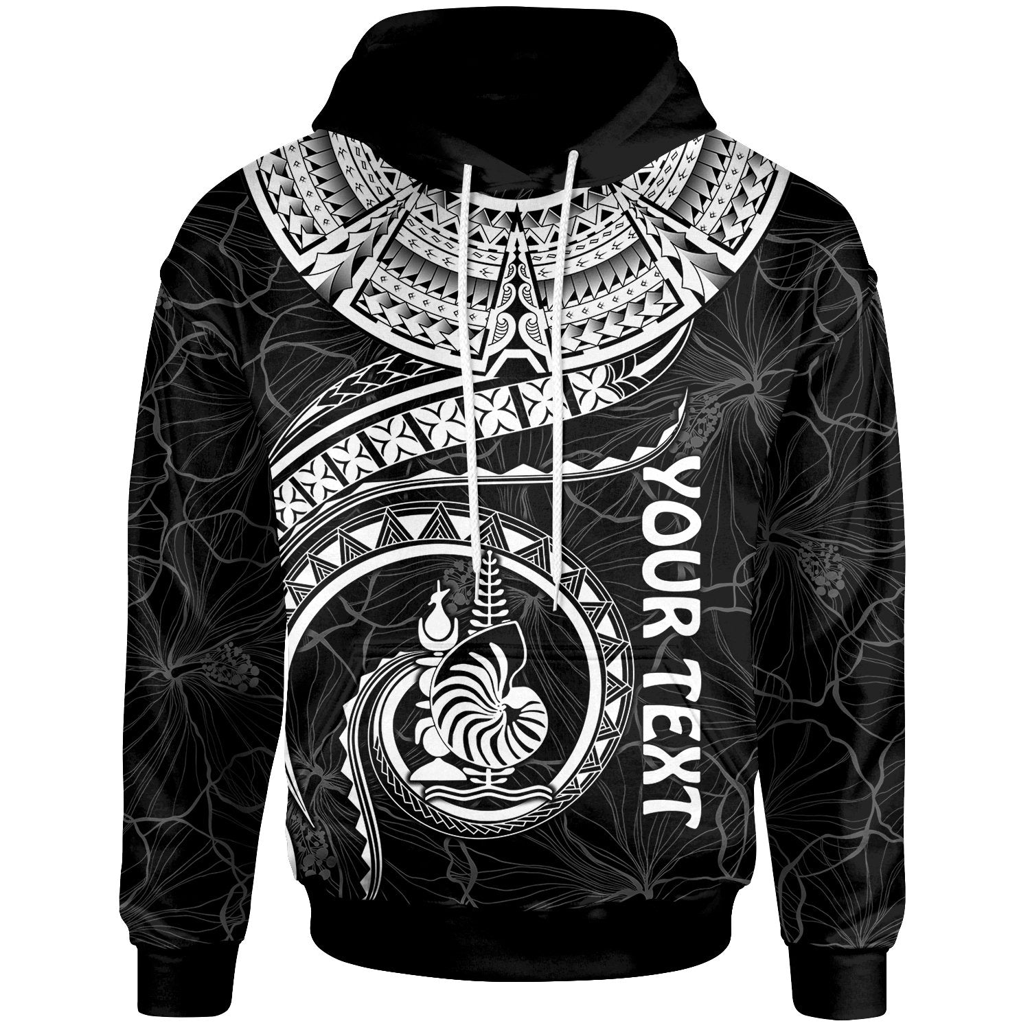 New Caledonia Polynesian Custom Hoodie New Caledonia Waves (White) Unisex White - Polynesian Pride