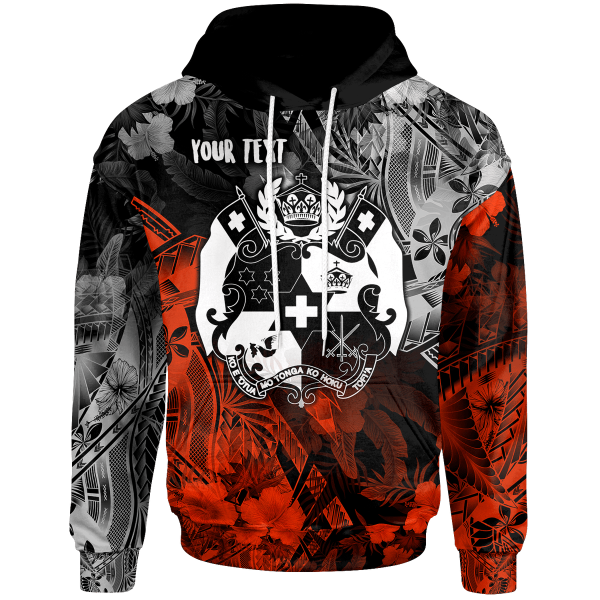 Tonga Polynesian Custom Hoodie Vintage Polynesian Style Unisex Black - Polynesian Pride