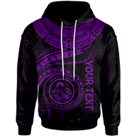 Polynesian Hawaii Custom Hoodie Maui Polynesian Waves (Purple) Unisex Purple - Polynesian Pride