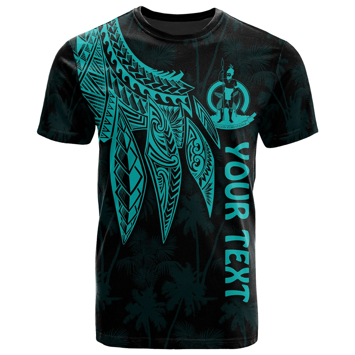 Vanuatu Custom T Shirt Polynesian Wings (Turquoise) Unisex Turquoise - Polynesian Pride
