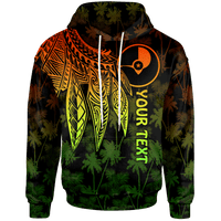 Yap Custom Hoodie Polynesian Wings (Reggae) Unisex Reggae - Polynesian Pride